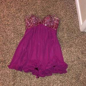 Raspberry Homecoming Dress